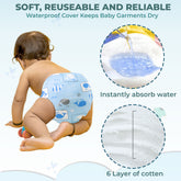 Waterproof Breathable Cotton Potty Training Pants for Babies (Blue Whale)